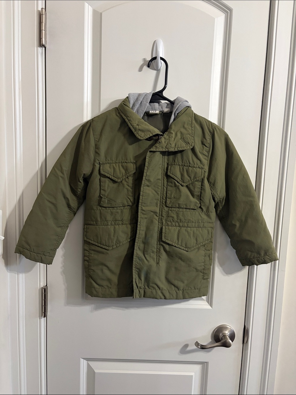 GAP Kids Olive Green Hooded Puffer Coat
